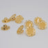 Button - Gold Vanilla Petal - 13mm